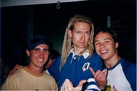 Luke & Tim backstage at Hombake 2000 with Jay from Frenzal Rhomb